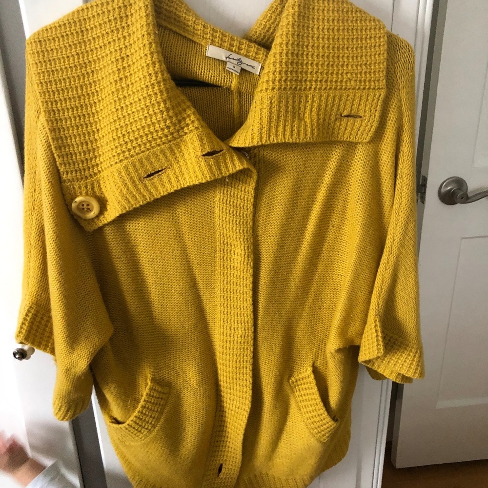 Forever 21 Mustard Yellow Cardigan